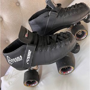 Riedell Carrera speed skates size 7 black leather.